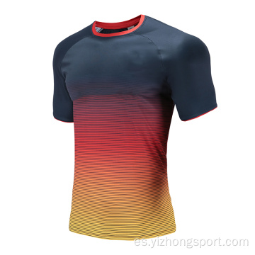 Camiseta de rugby de ajuste seco transpirable para hombre